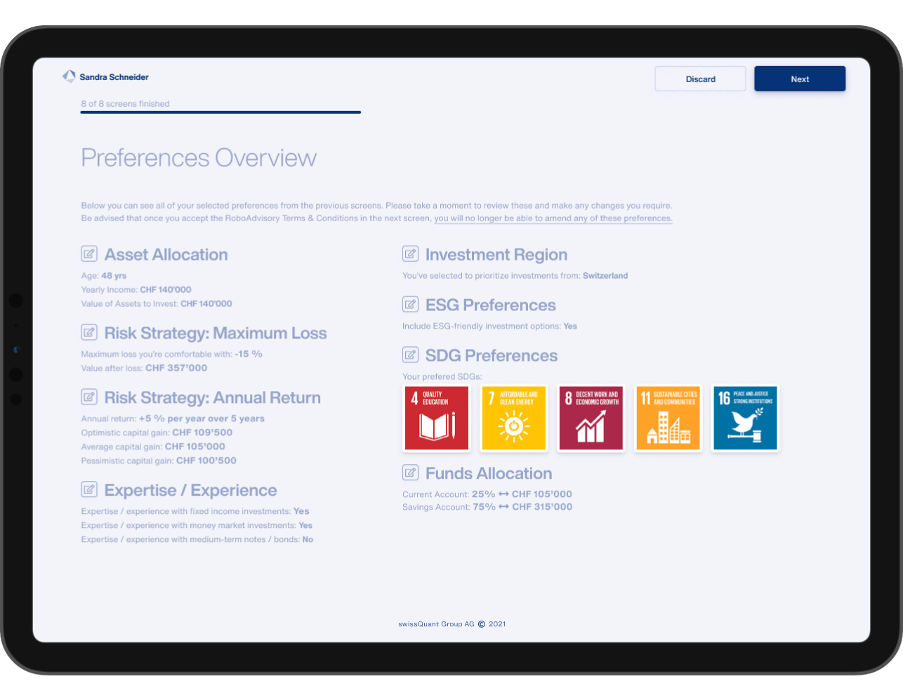 Robo Advisory App screenshot 1